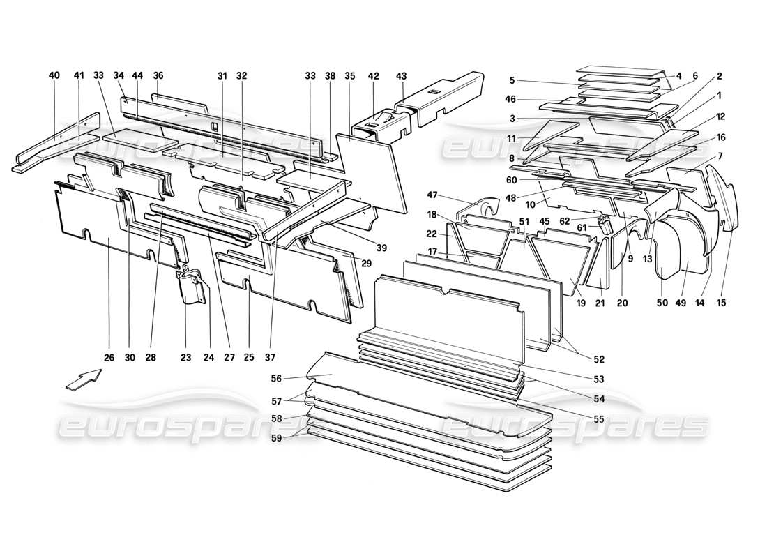 part diagram containing part number 61660000