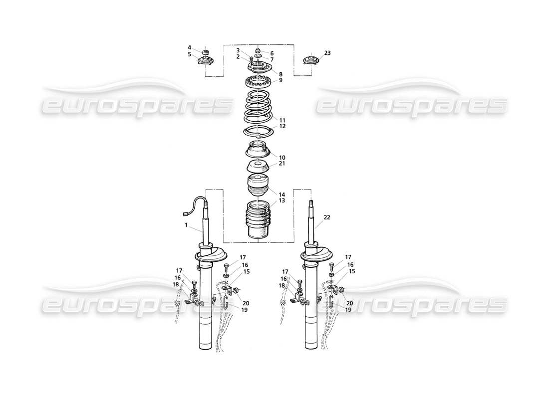 a part diagram from the maserati qtp v6 evoluzione parts catalogue