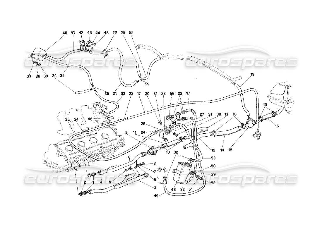 a part diagram from the ferrari f40 parts catalogue
