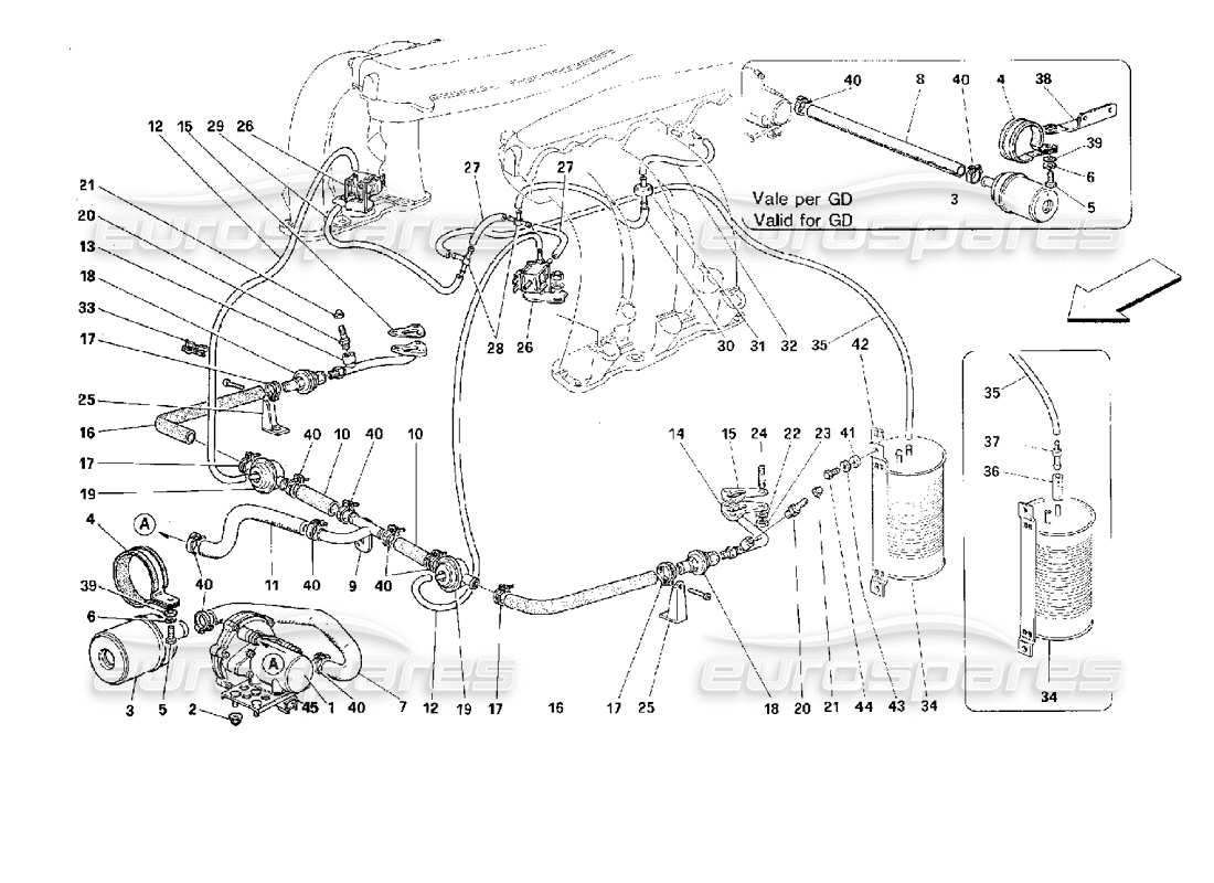 a part diagram from the ferrari 512 parts catalogue