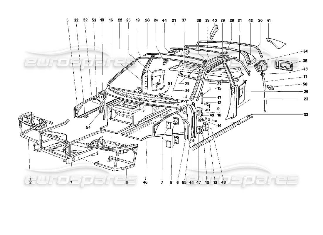 a part diagram from the ferrari 512 parts catalogue