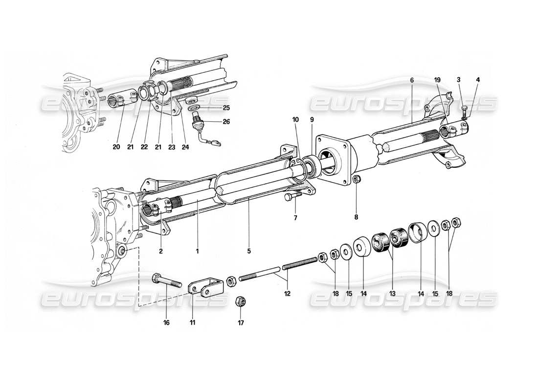 VIEW PARTS DIAGRAMS FROM THE FERRARI 412 PARTS CATALOGUE a part diagram from the ferrari 412 parts catalogue