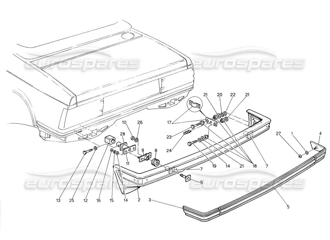 a part diagram from the maserati biturbo (1983-1995) parts catalogue