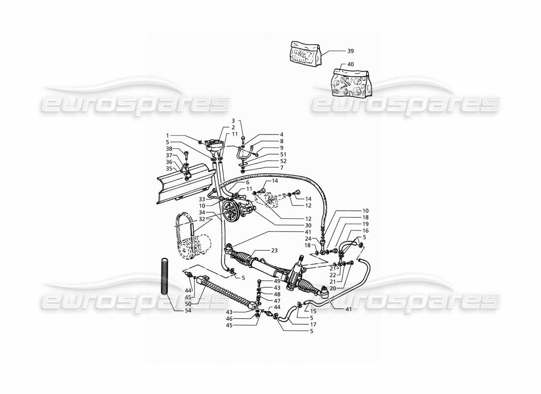a part diagram from the maserati quattroporte (1996-2001) parts catalogue