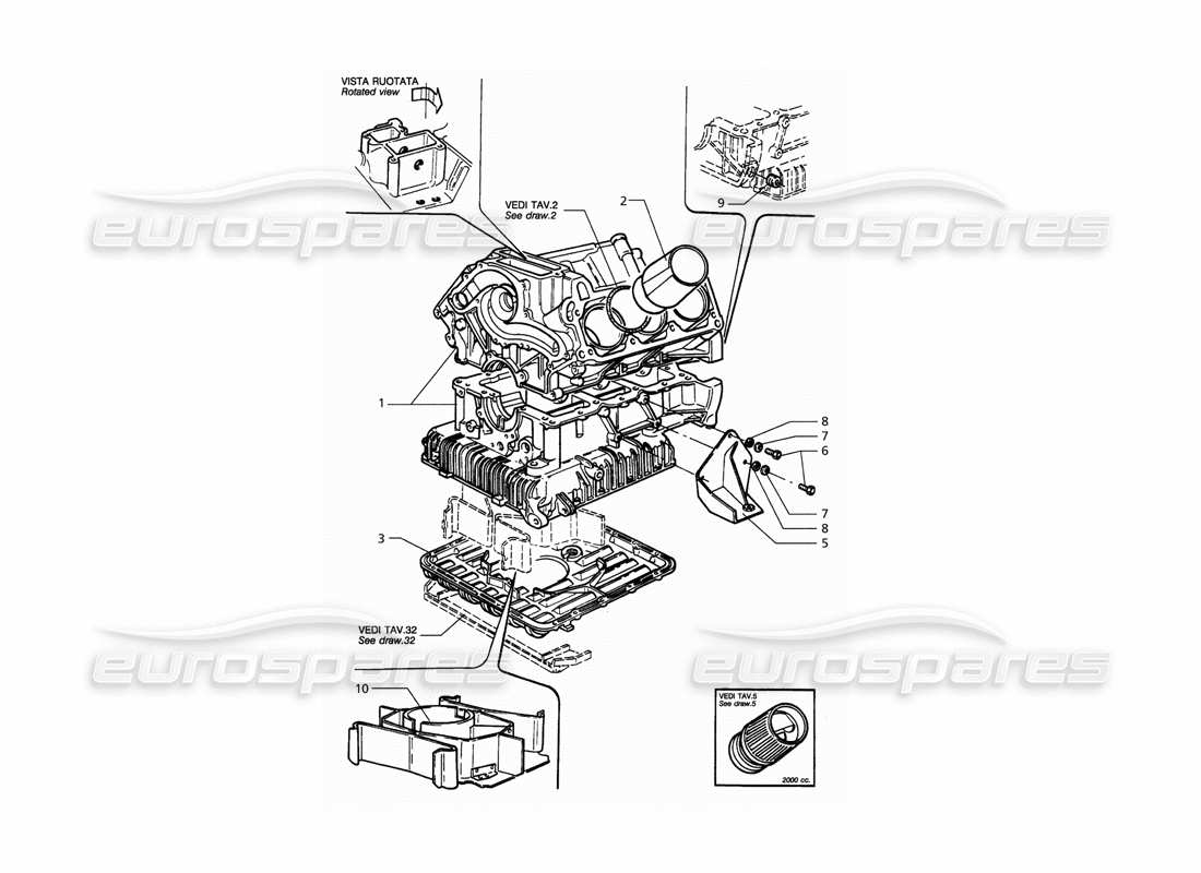 a part diagram from the maserati quattroporte (1996-2001) parts catalogue