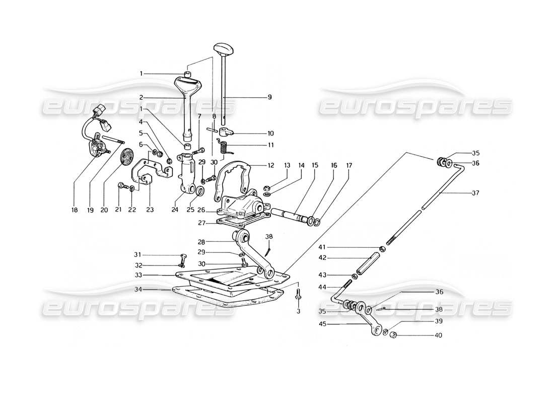 a part diagram from the ferrari 400 gt (mechanical) parts catalogue