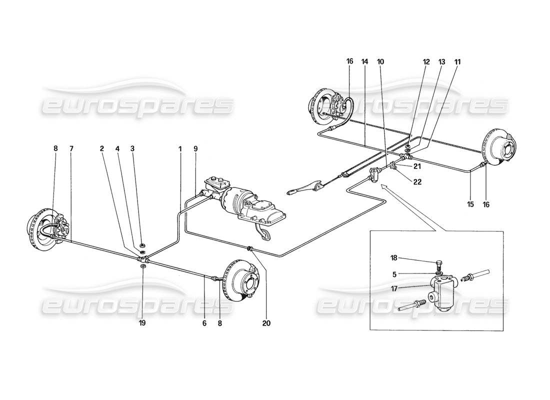 a part diagram from the ferrari 328 parts catalogue