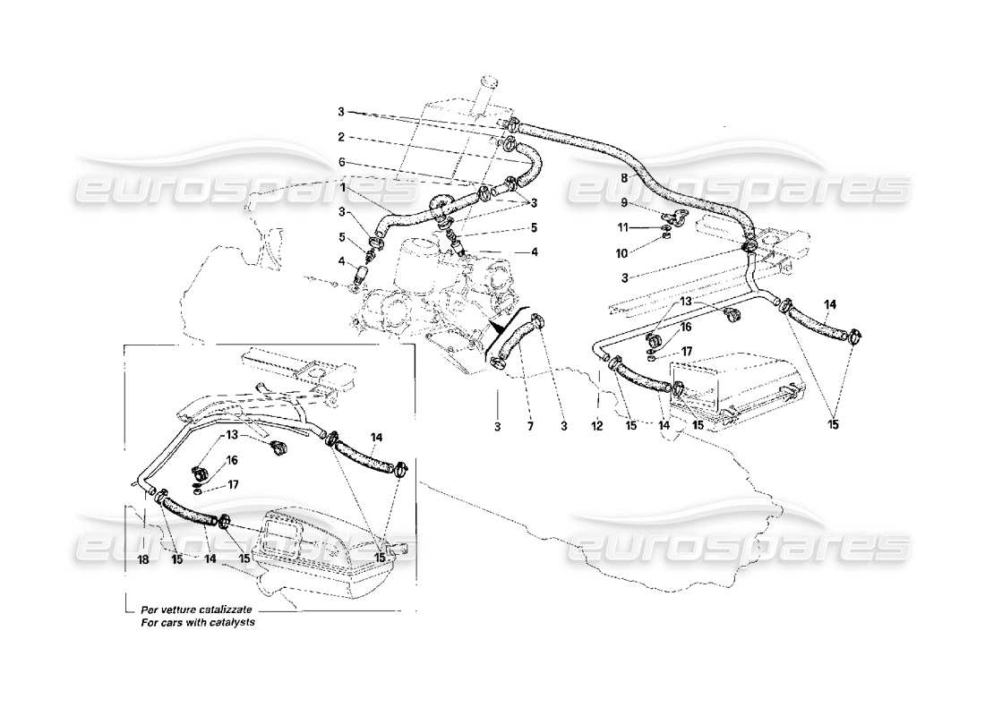 a part diagram from the ferrari f40 parts catalogue