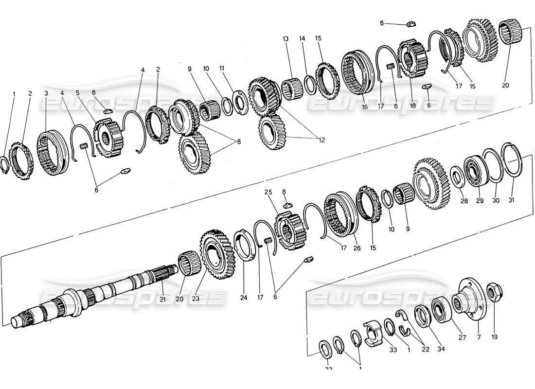 a part diagram from the maserati biturbo (1983-1995) parts catalogue