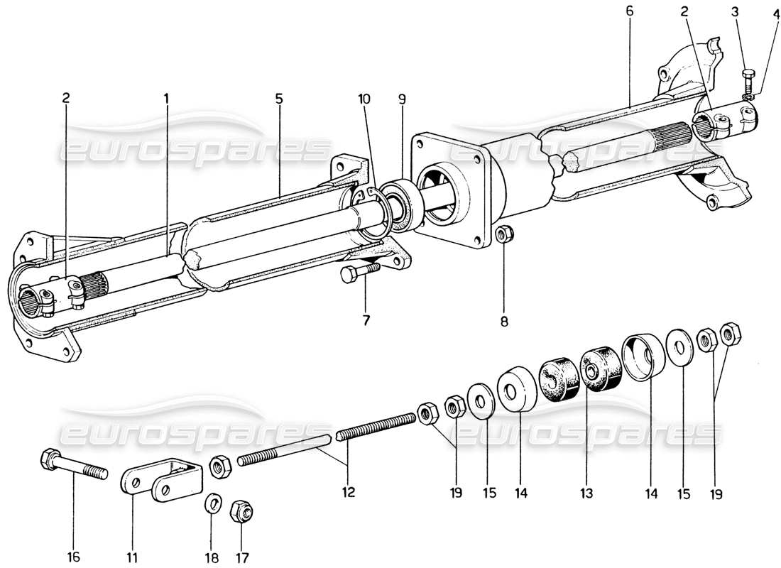 a part diagram from the ferrari 330 and 365 parts catalogue