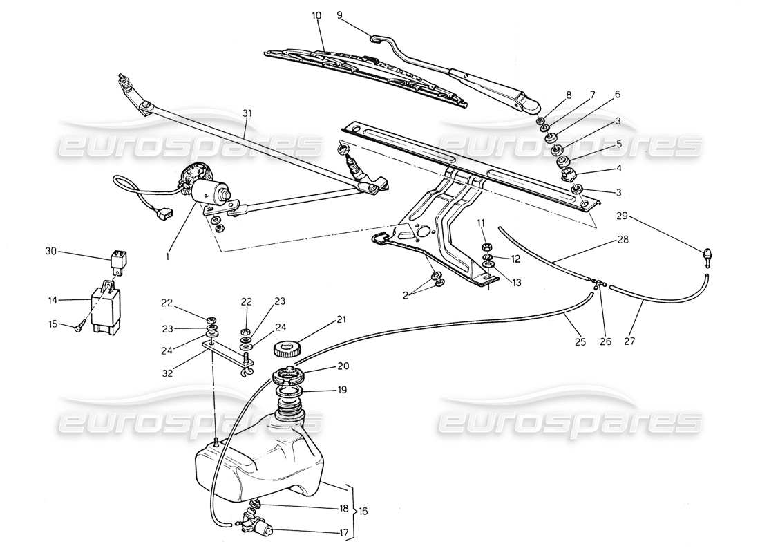 a part diagram from the Maserati Biturbo Spider parts catalogue