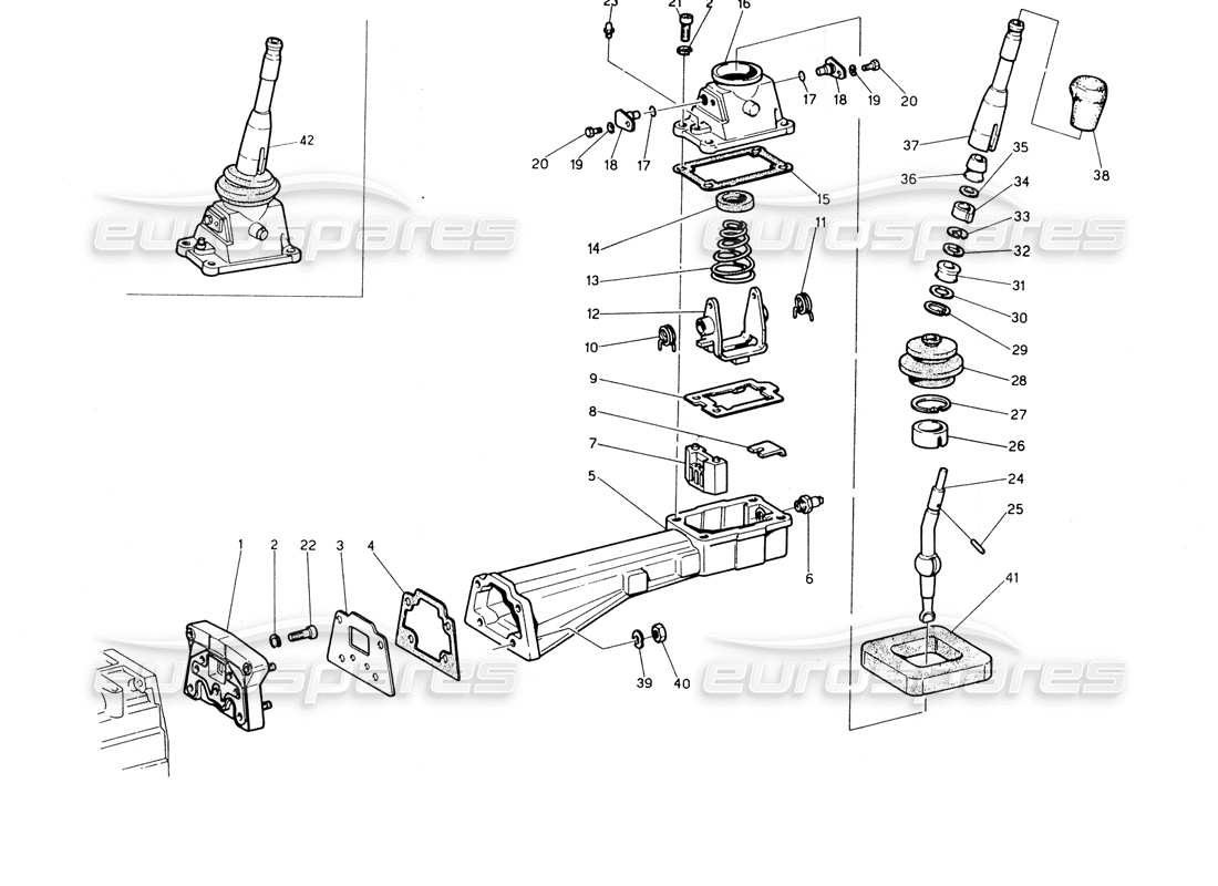 a part diagram from the maserati biturbo (1983-1995) parts catalogue