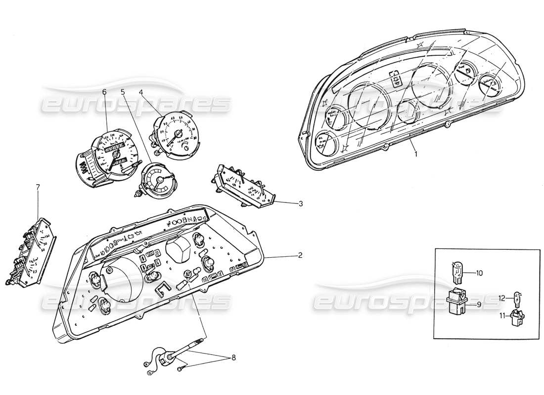 a part diagram from the maserati biturbo (1983-1995) parts catalogue