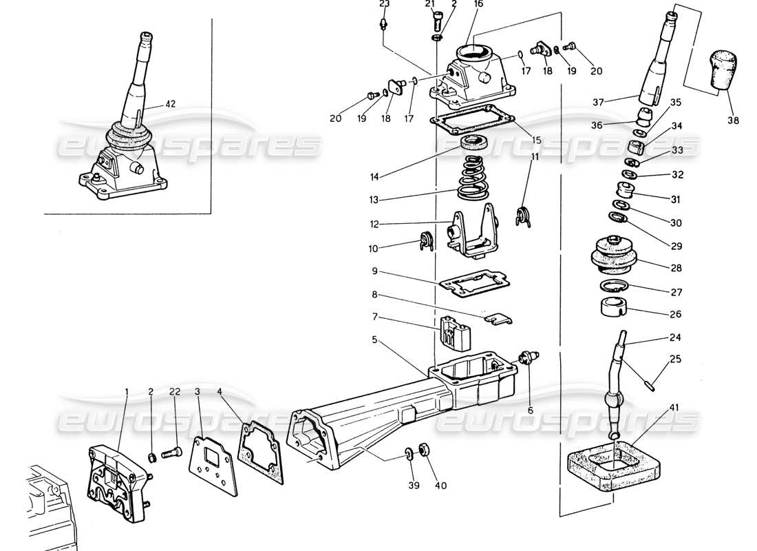 a part diagram from the maserati biturbo (1983-1995) parts catalogue