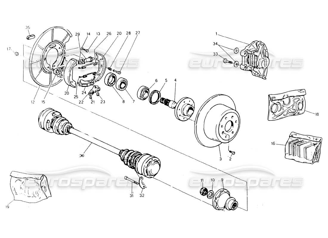 a part diagram from the maserati biturbo (1983-1995) parts catalogue