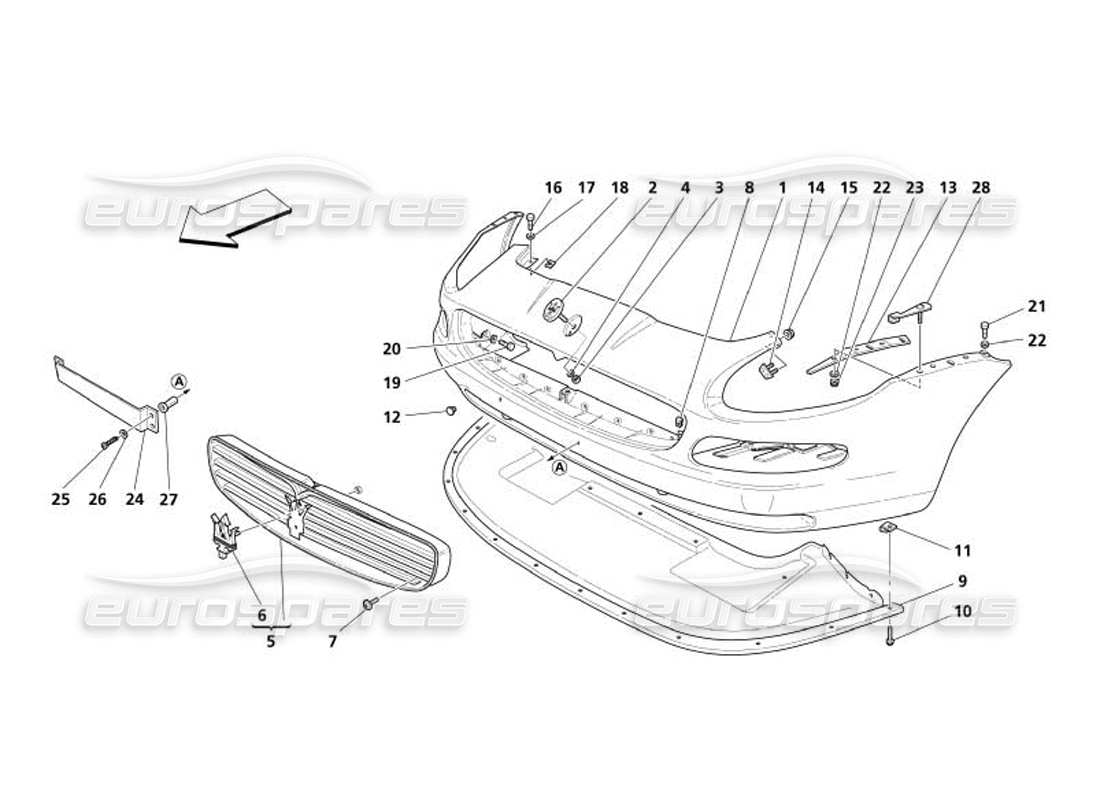 VIEW PARTS DIAGRAMS FROM THE MASERATI 4200 PARTS CATALOGUE a part diagram from the maserati 4200 parts catalogue