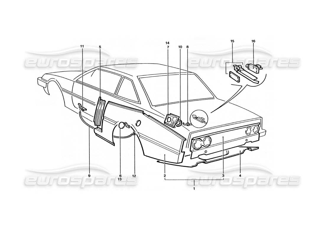 a part diagram from the ferrari 400 parts catalogue