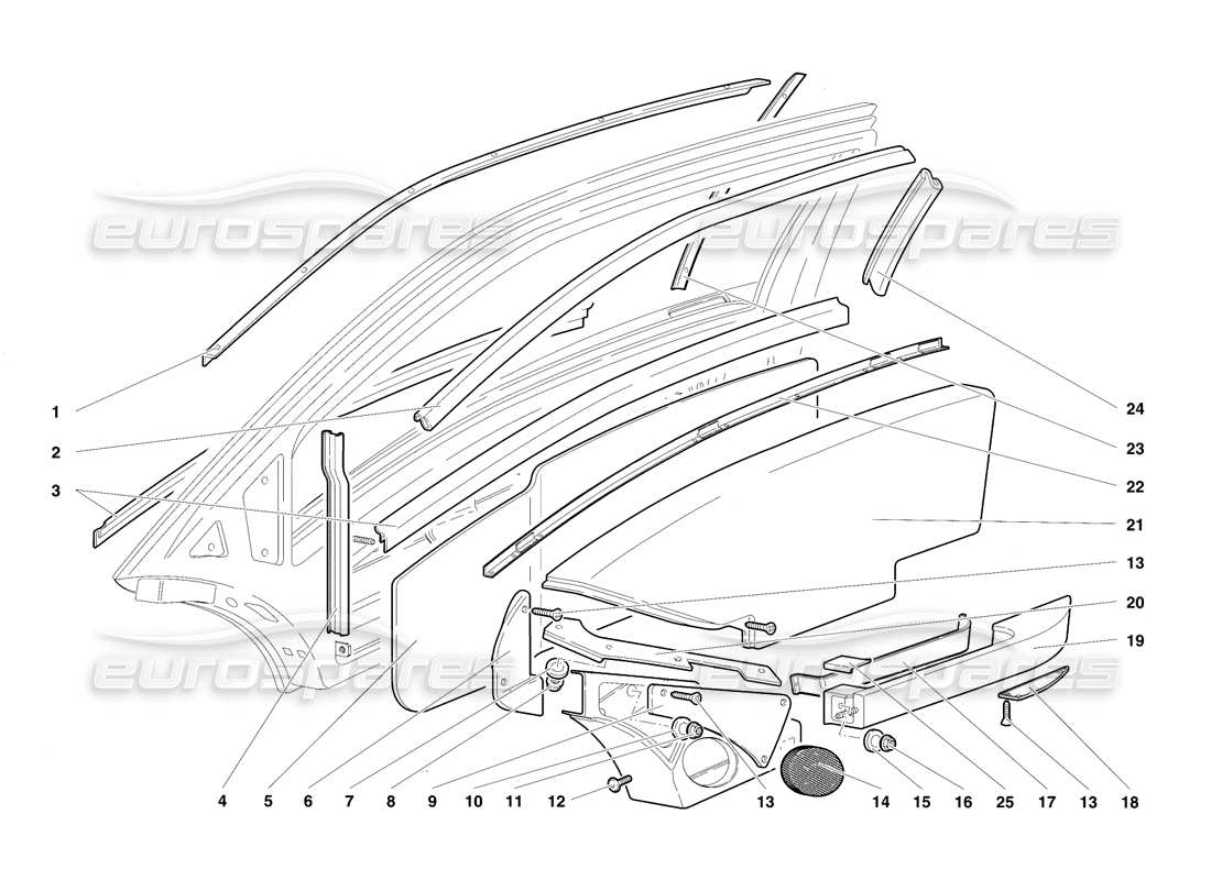 a part diagram from the Lamborghini Diablo VT (1994) parts catalogue