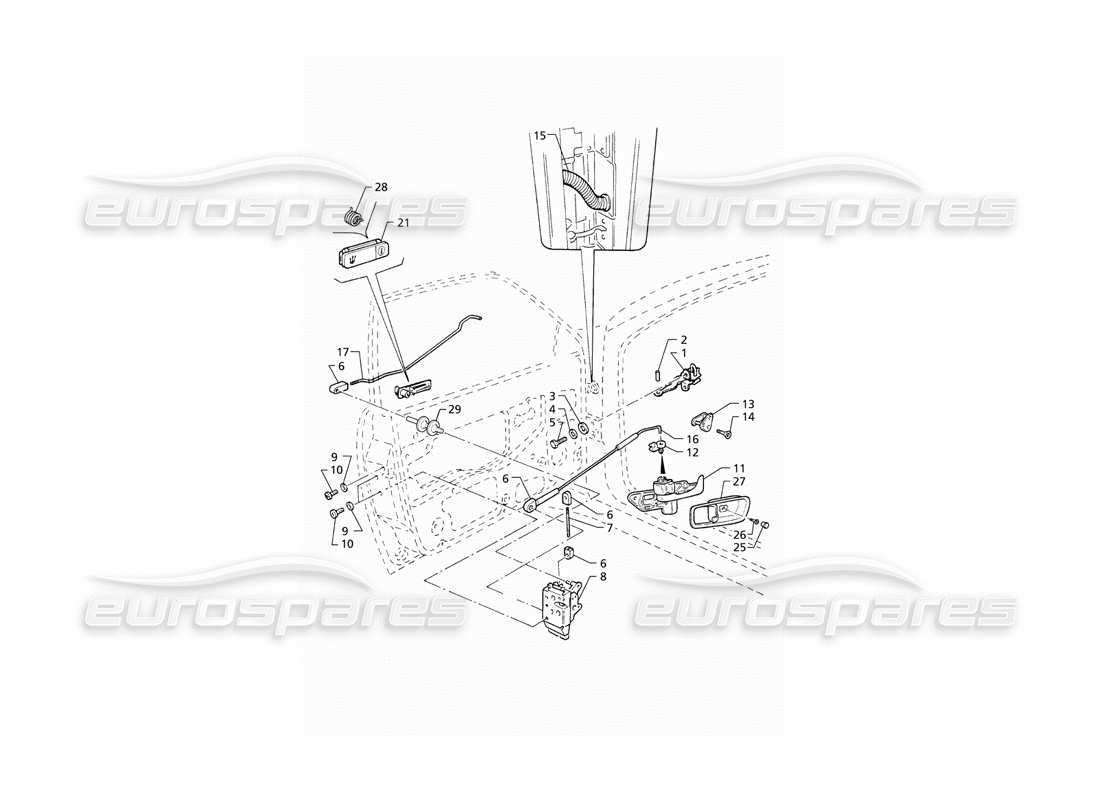 a part diagram from the maserati quattroporte (1996-2001) parts catalogue