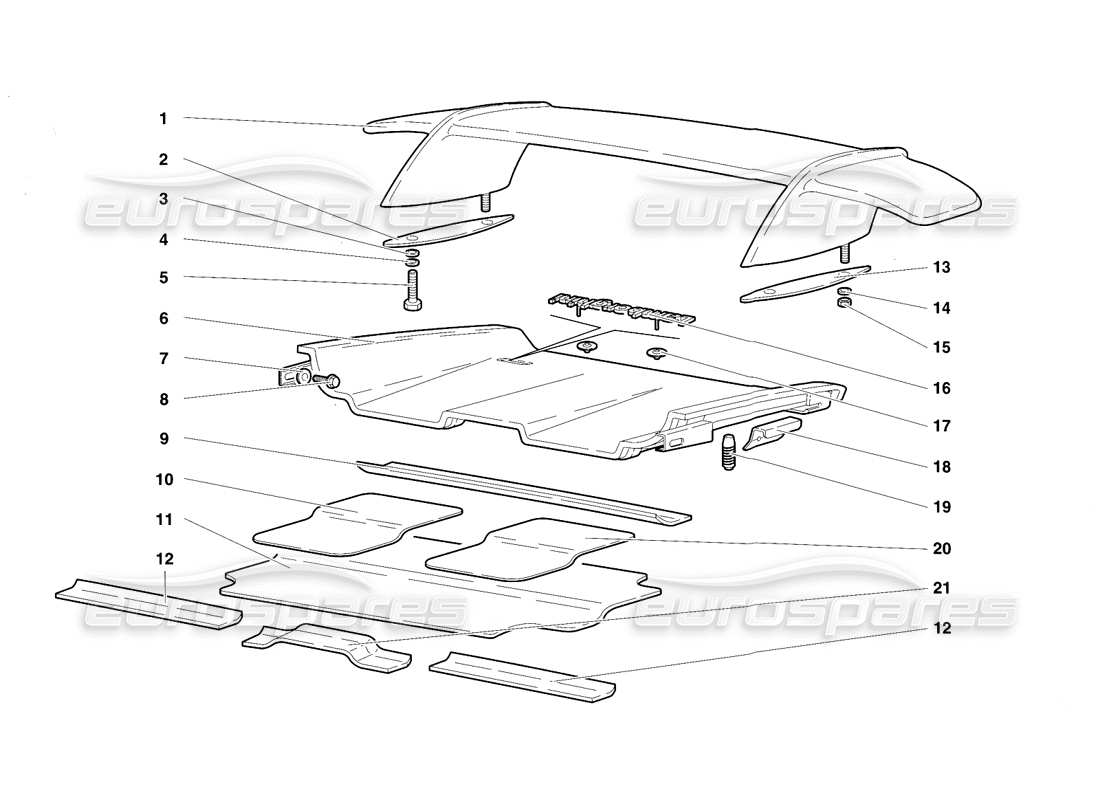 a part diagram from the Lamborghini Diablo VT (1994) parts catalogue