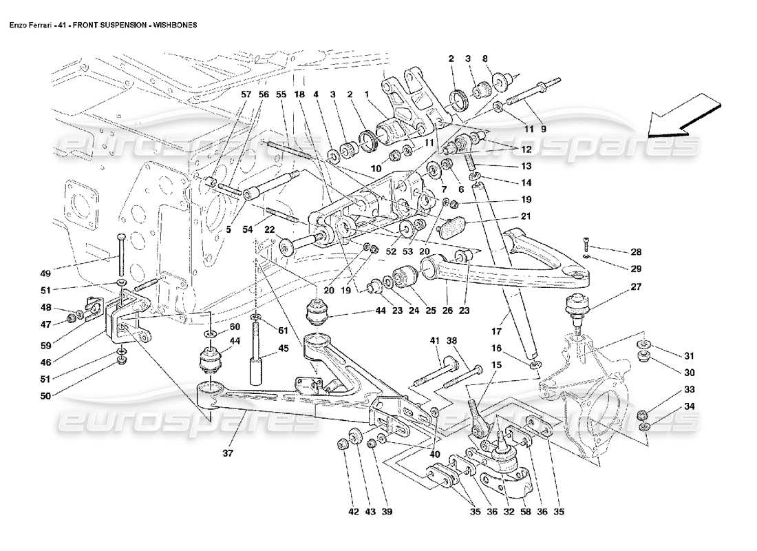 VIEW PARTS DIAGRAMS FROM THE FERRARI ENZO PARTS CATALOGUE a part diagram from the ferrari enzo parts catalogue