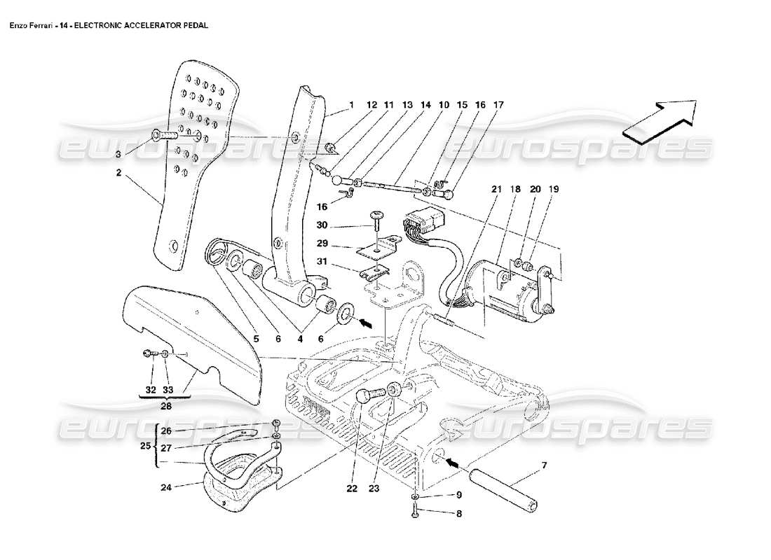 VIEW PARTS DIAGRAMS FROM THE FERRARI ENZO PARTS CATALOGUE a part diagram from the ferrari enzo parts catalogue
