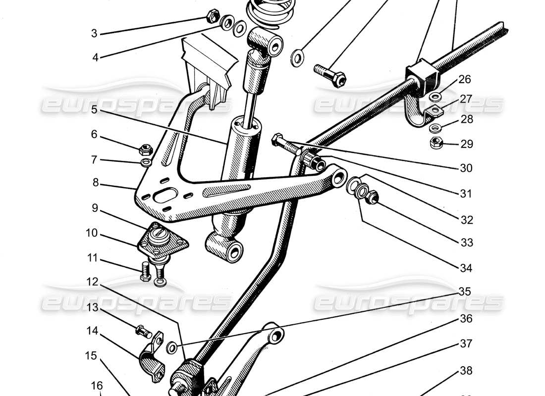 a part diagram from the lamborghini 400 parts catalogue