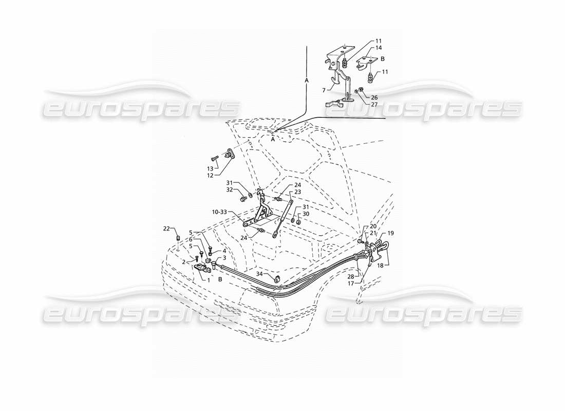 a part diagram from the maserati quattroporte (1996-2001) parts catalogue