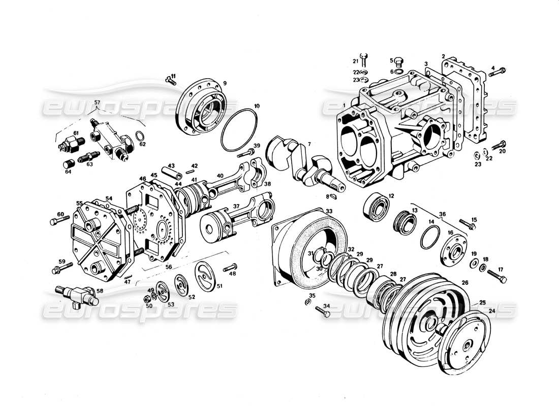 VIEW PARTS DIAGRAMS FROM THE MASERATI BORA PARTS CATALOGUE a part diagram from the maserati bora parts catalogue