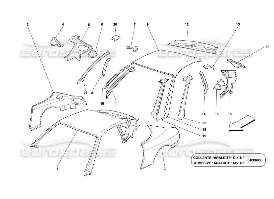a part diagram from the ferrari 456 parts catalogue