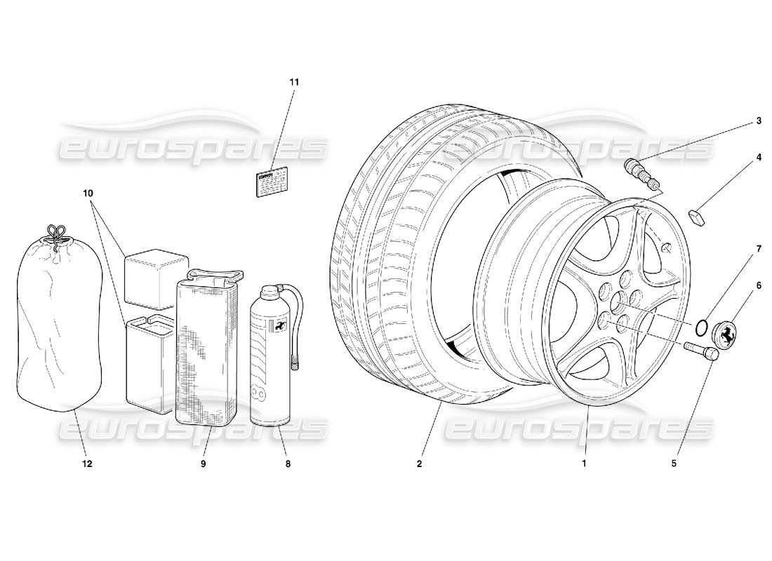 a part diagram from the ferrari 456 parts catalogue