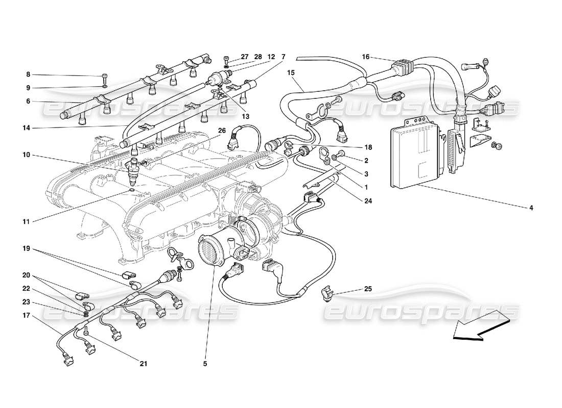 a part diagram from the ferrari 456 parts catalogue