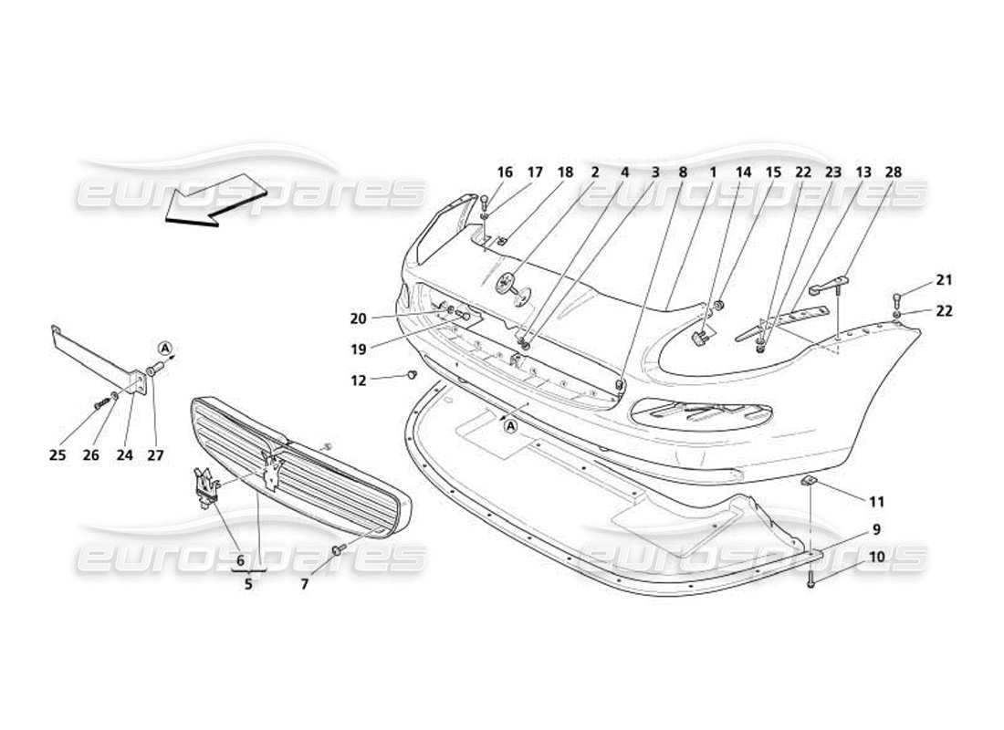 a part diagram from the Maserati 4200 Coupe (2005) parts catalogue