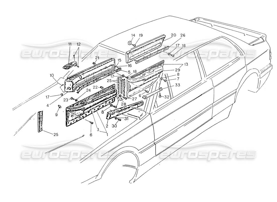 a part diagram from the maserati biturbo (1983-1995) parts catalogue