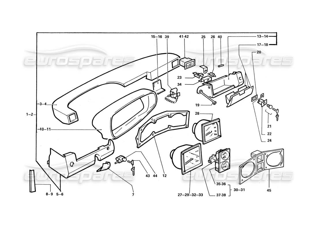 a part diagram from the ferrari 412 parts catalogue