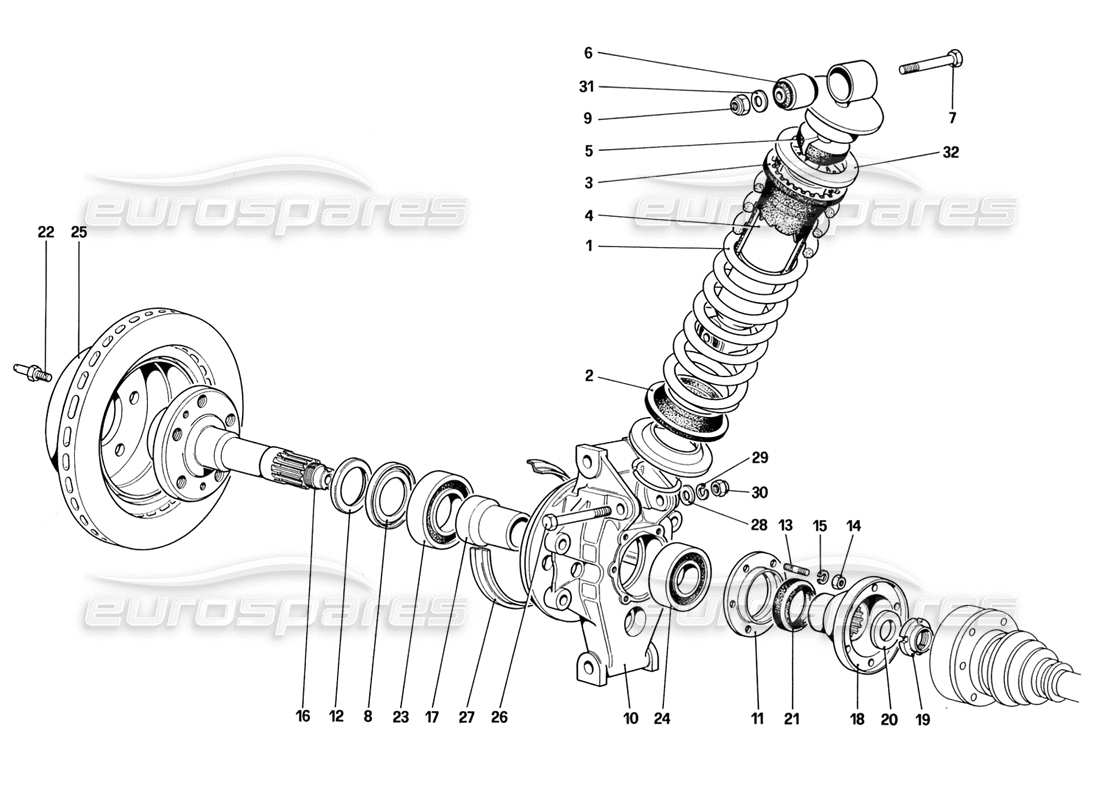 VIEW PARTS DIAGRAMS FROM THE FERRARI 328 PARTS CATALOGUE a part diagram from the ferrari 328 parts catalogue