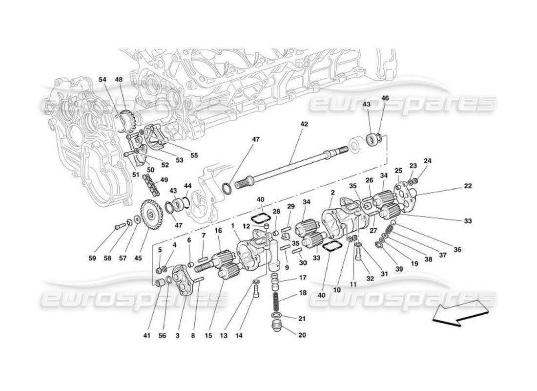 a part diagram from the ferrari 575 superamerica parts catalogue