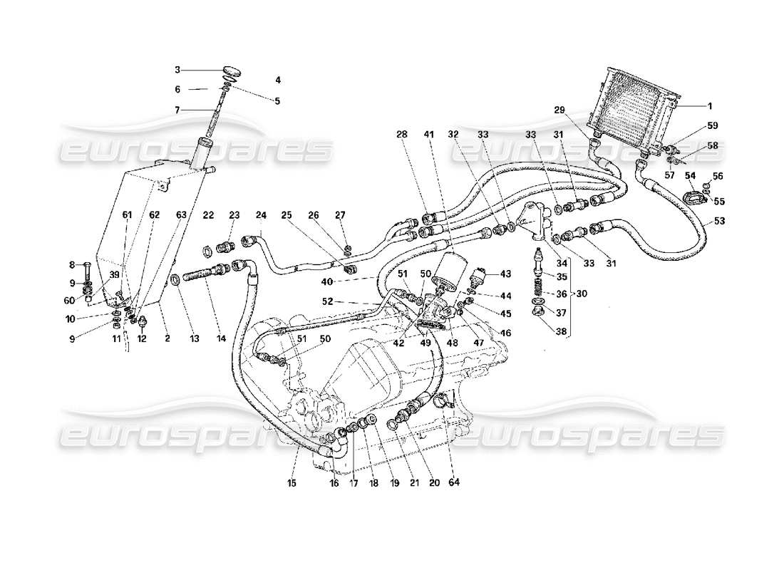 a part diagram from the ferrari f40 parts catalogue