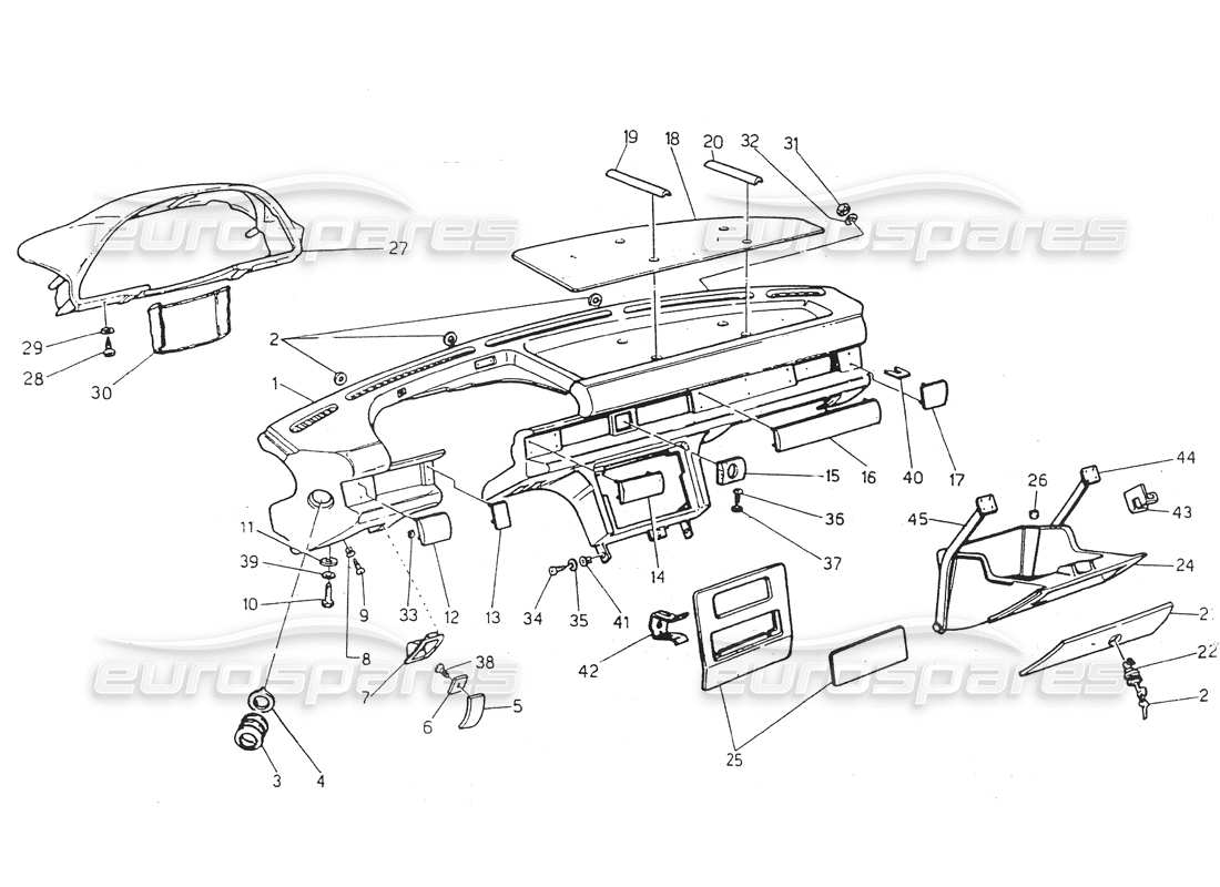 a part diagram from the maserati biturbo (1983-1995) parts catalogue