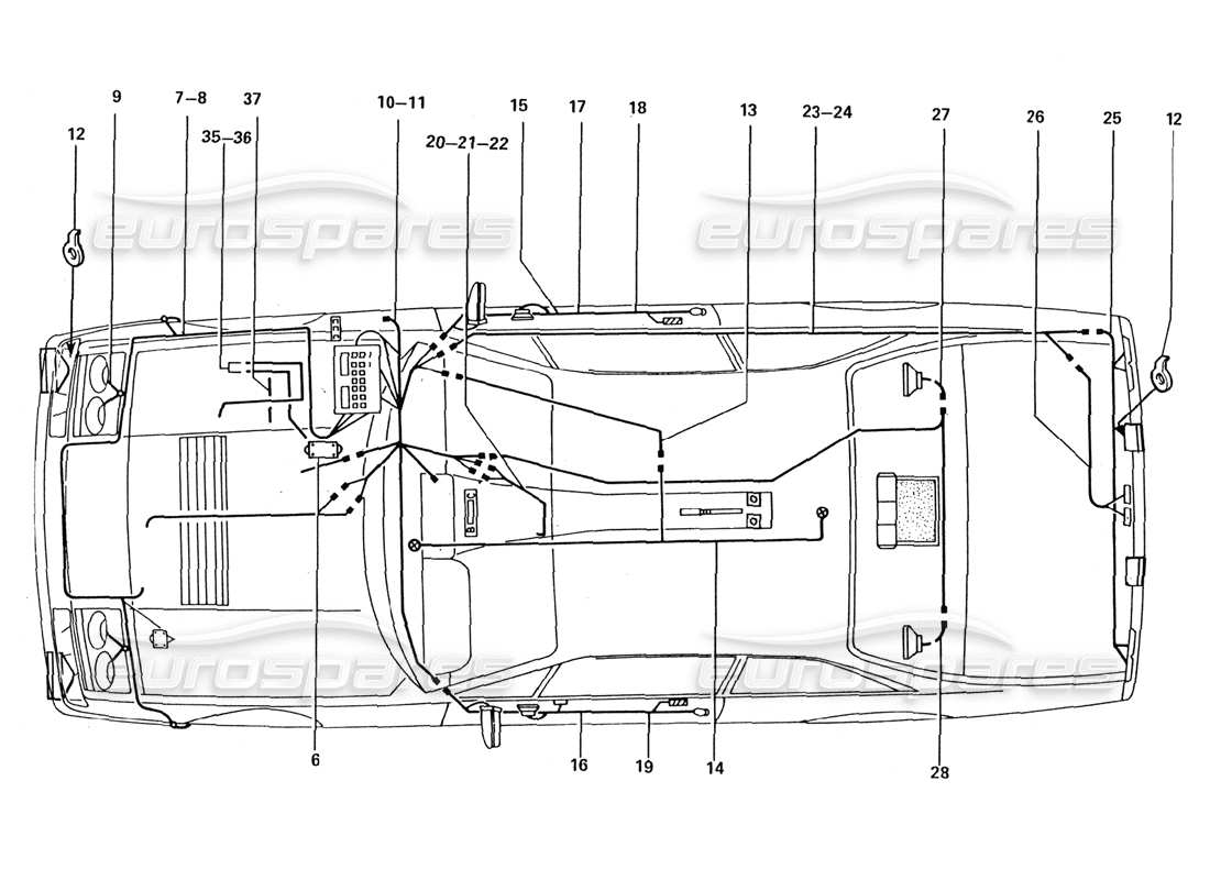 a part diagram from the Ferrari 412 (Coachwork) parts catalogue