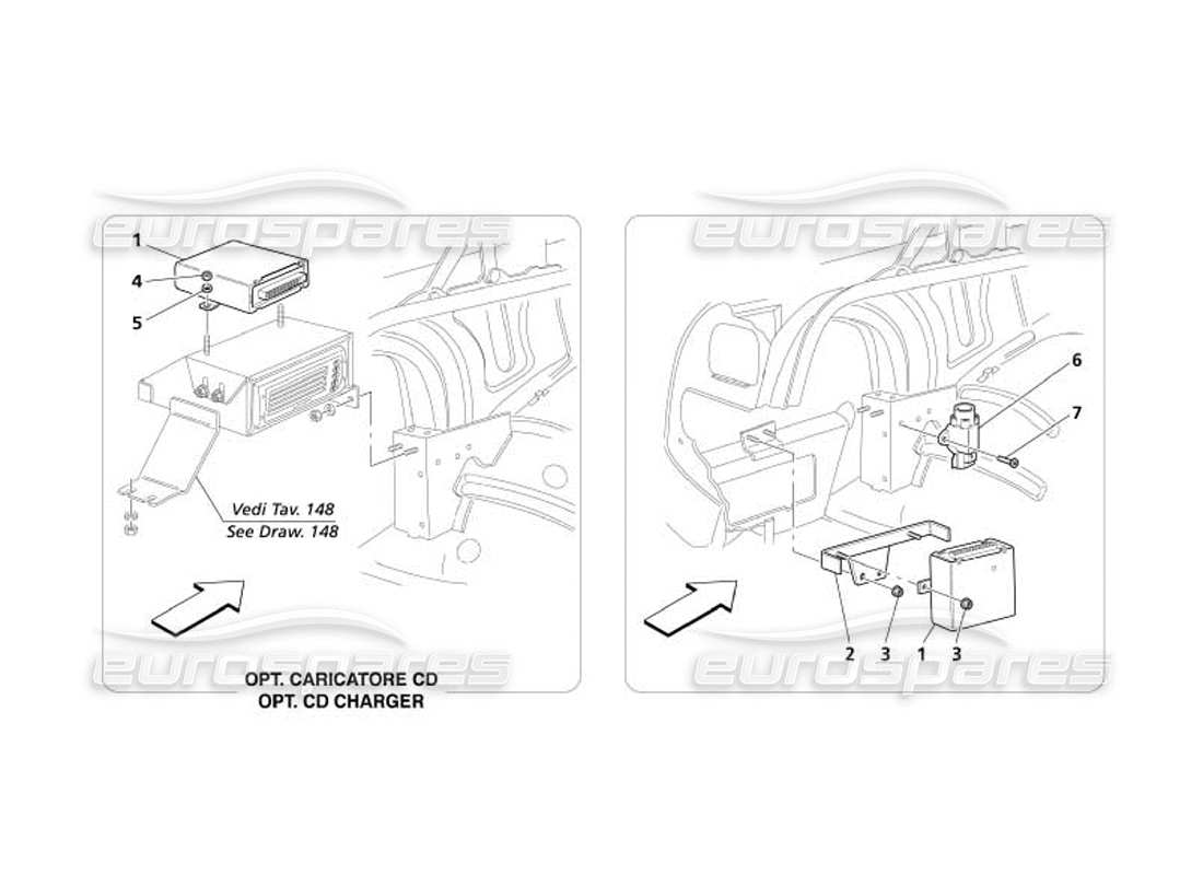 a part diagram from the maserati 4200 parts catalogue