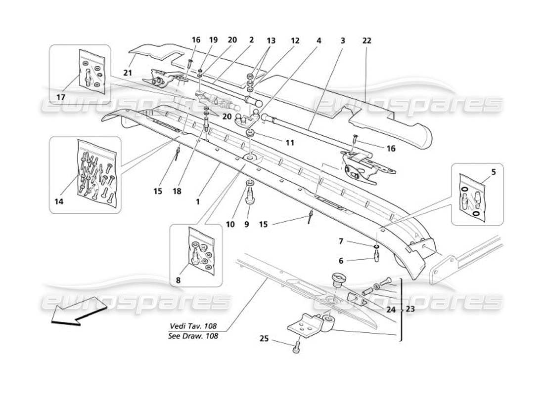 a part diagram from the maserati 4200 parts catalogue