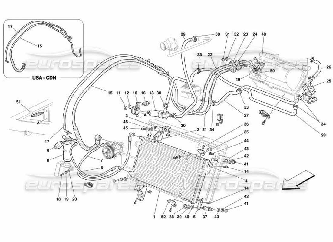 a part diagram from the ferrari 550 parts catalogue