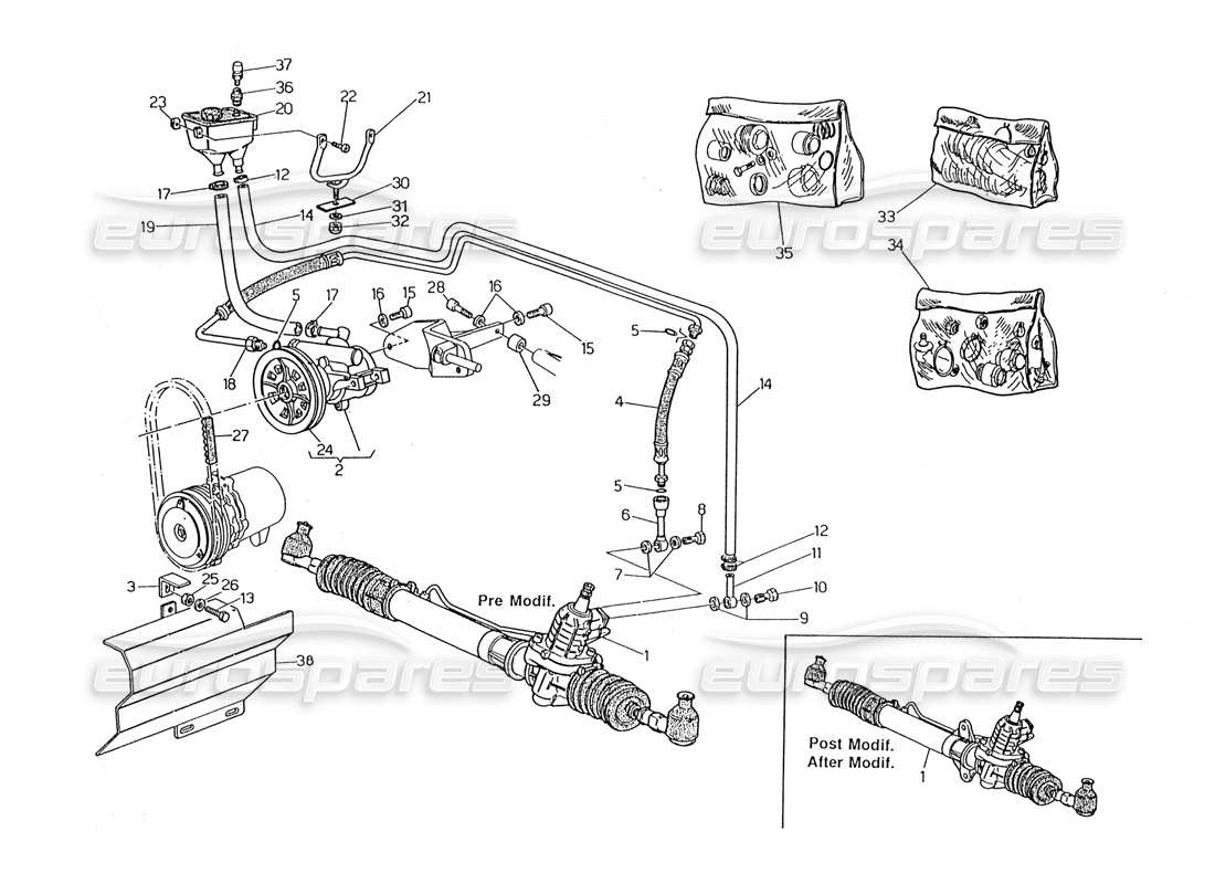 a part diagram from the maserati biturbo (1983-1995) parts catalogue