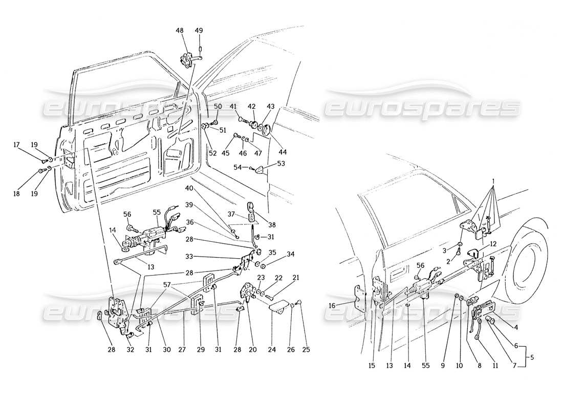 a part diagram from the maserati karif 2.8 parts catalogue