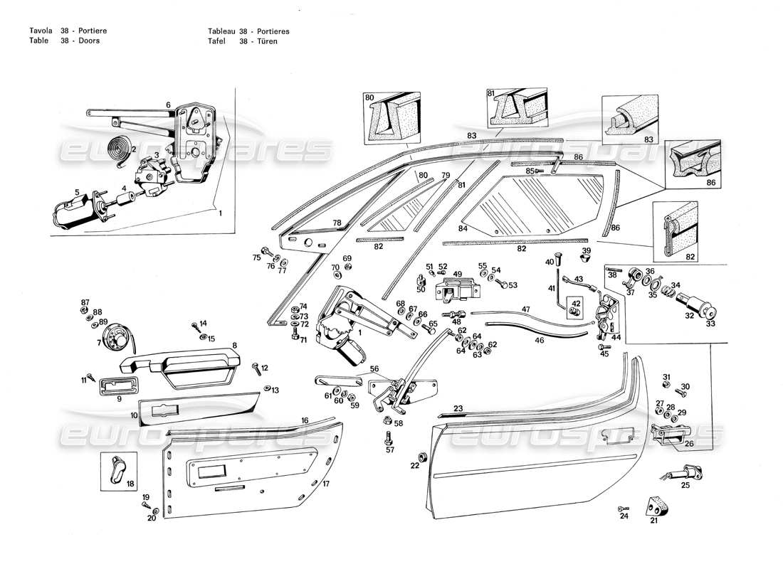 part diagram containing part number rde 61865