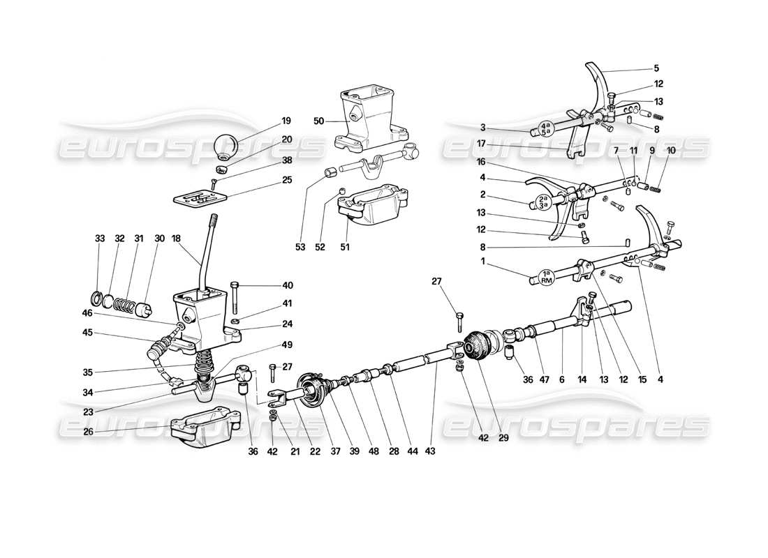VIEW PARTS DIAGRAMS FROM THE FERRARI TESTAROSSA PARTS CATALOGUE a part diagram from the ferrari testarossa parts catalogue