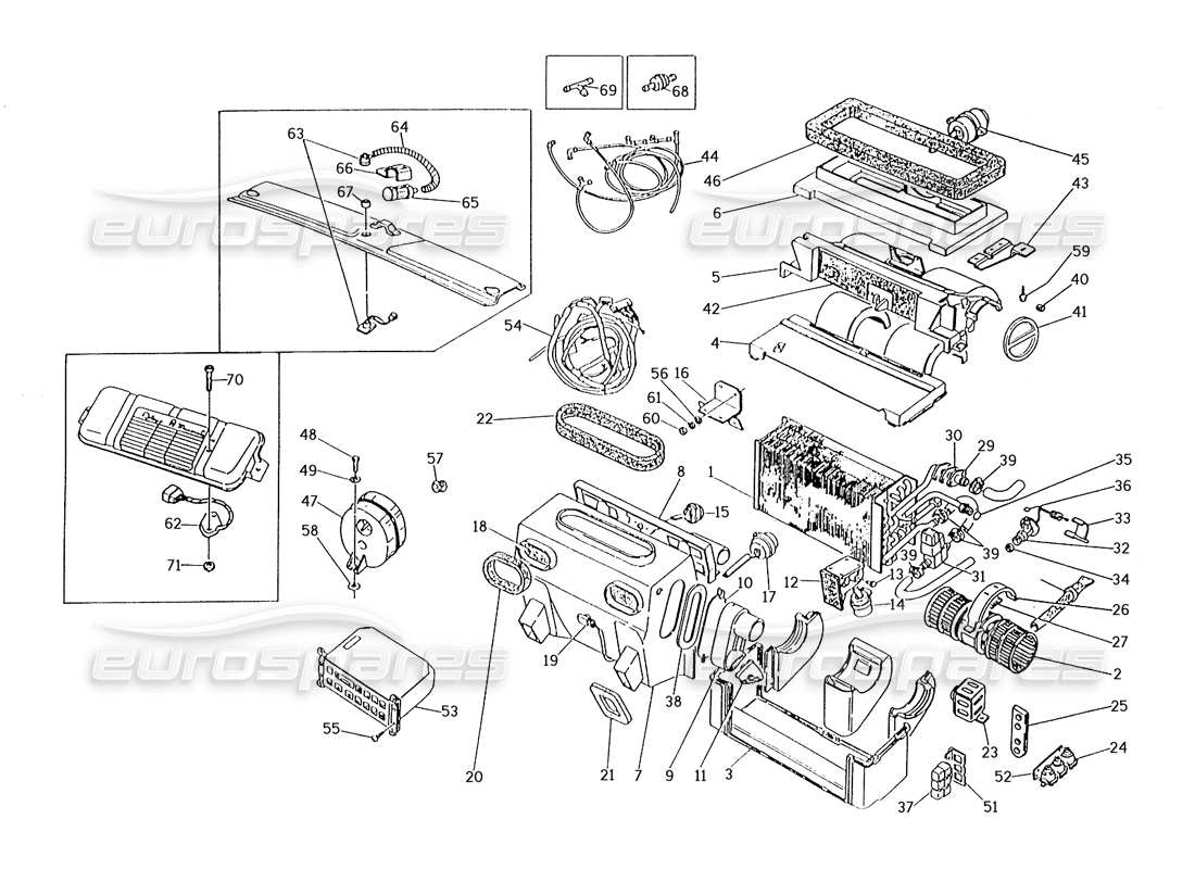 a part diagram from the maserati biturbo (1983-1995) parts catalogue