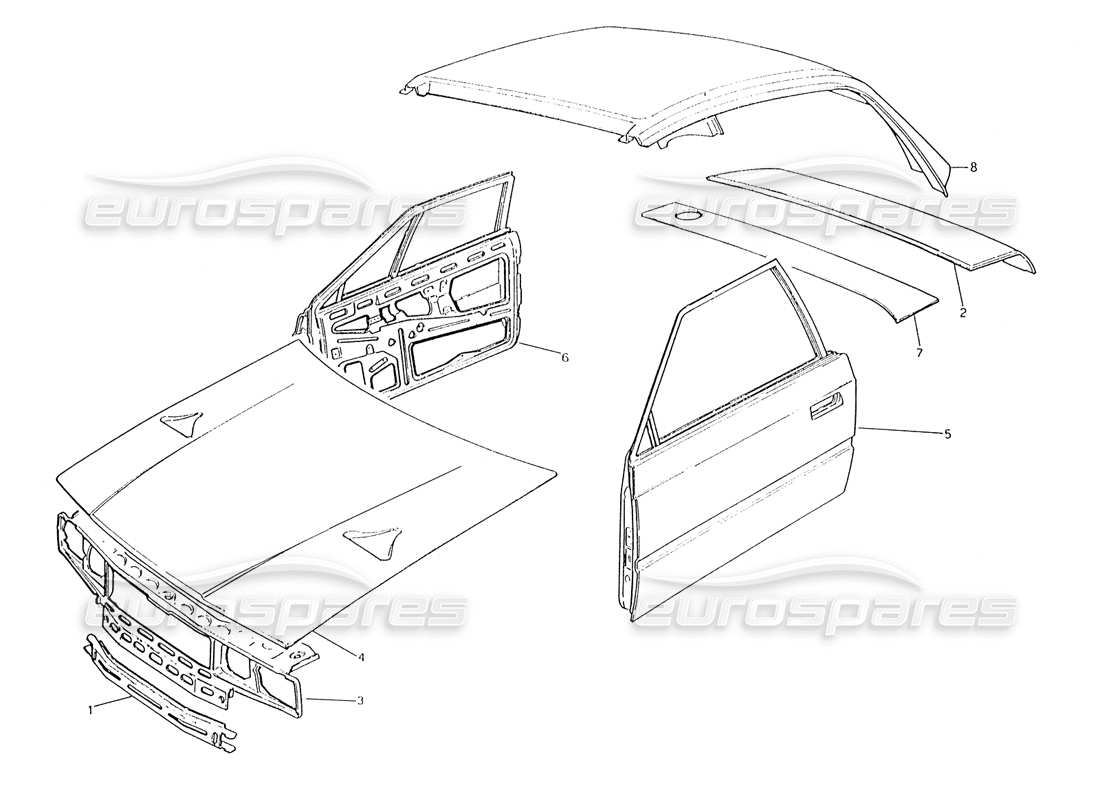a part diagram from the Maserati Karif 2.8 parts catalogue