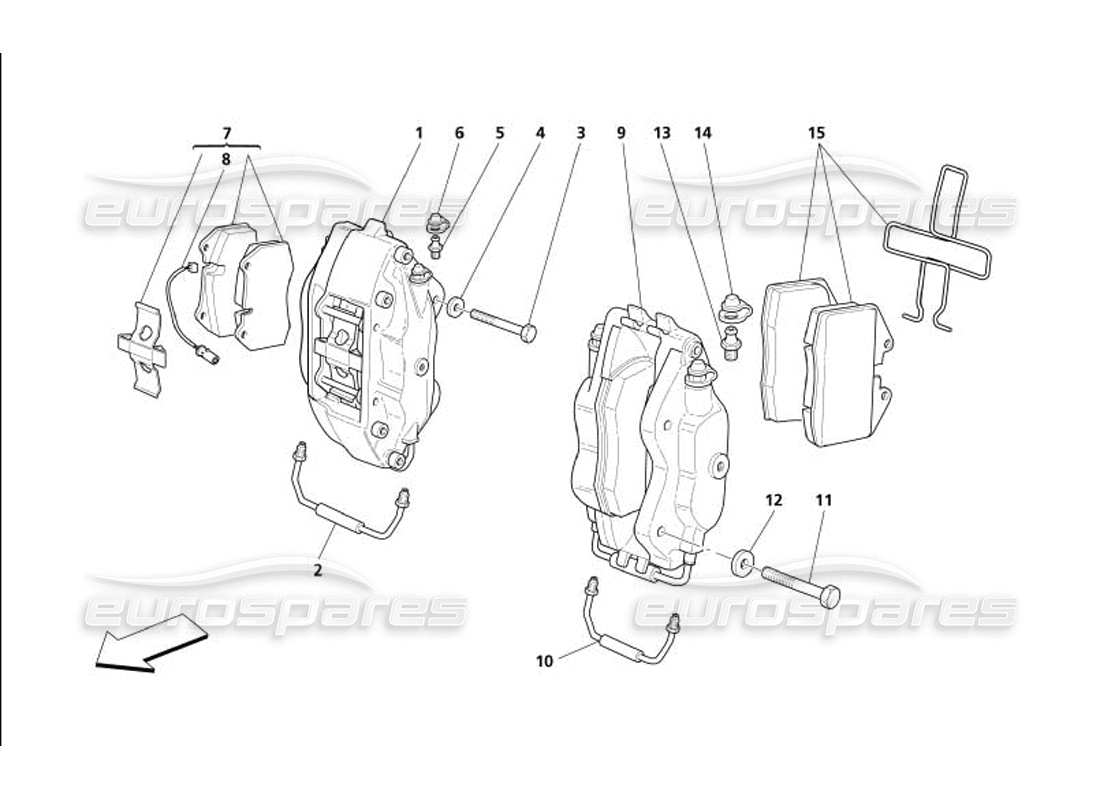 a part diagram from the maserati 4200 parts catalogue